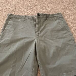 Bonobos Olive Flat-Front Cotton Shorts